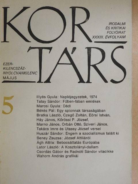 Bratka László - Kortárs 1989. május [antikvár]