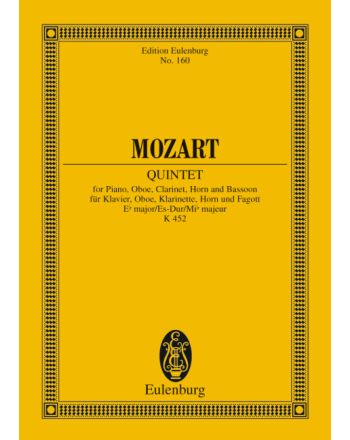 MOZART, W,A, - QUINTET FOR PIANO, OBOE, CLARINET, HORN AND BASSOON K452, KISPARTITÚRA