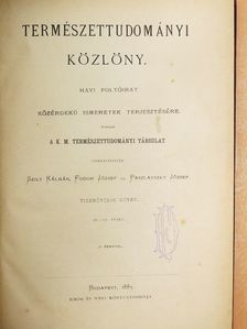 Antolik Károly - Természettudományi Közlöny 1883. január-december [antikvár]