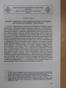 Adriányi Gábor - Fraknói Vilmos és a "Monumenta Vaticana Hungariae Historiam Illustrantia" megindítása [antikvár]