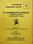 G. Sommerer - VI. Tudományos Ülésszak [antikvár]