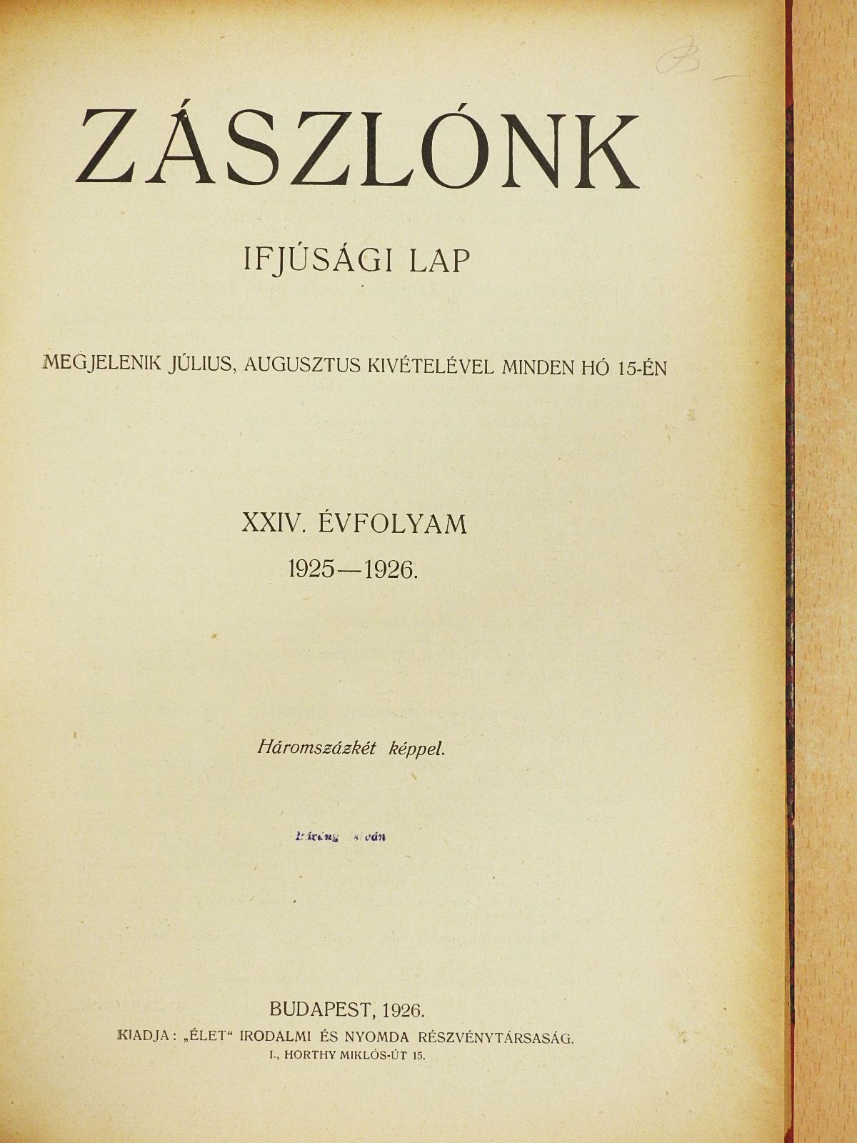 Gallus Sándor - Zászlónk 1925. január-1926. június [antikvár]