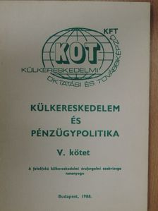 Dr. Salgó István - Külkereskedelem és pénzügypolitika V. [antikvár]