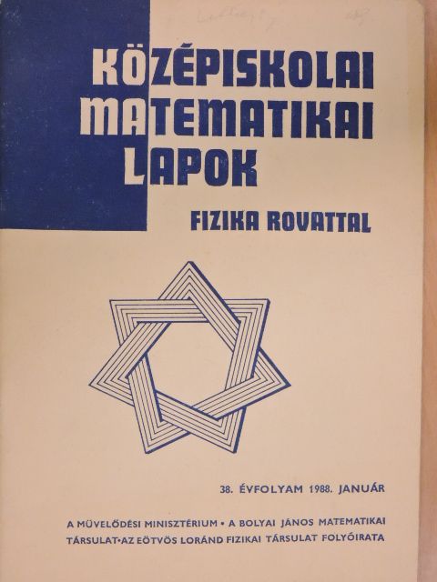 B. J. Kogan - Középiskolai matematikai lapok 1988. január [antikvár]