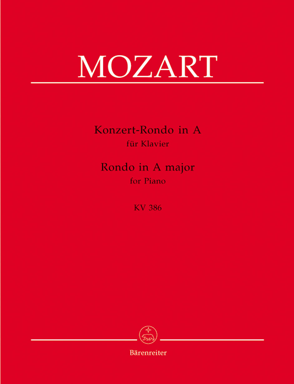 MOZART, W,A, - KONZERT-RONDO IN A FÜR KLAVIER KV 386 URTEXT (C.POTTER/M.TÖPEL)