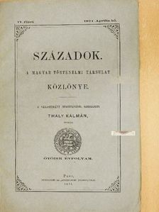 Eötvös Lajos - Századok 1871. Aprilis [antikvár]