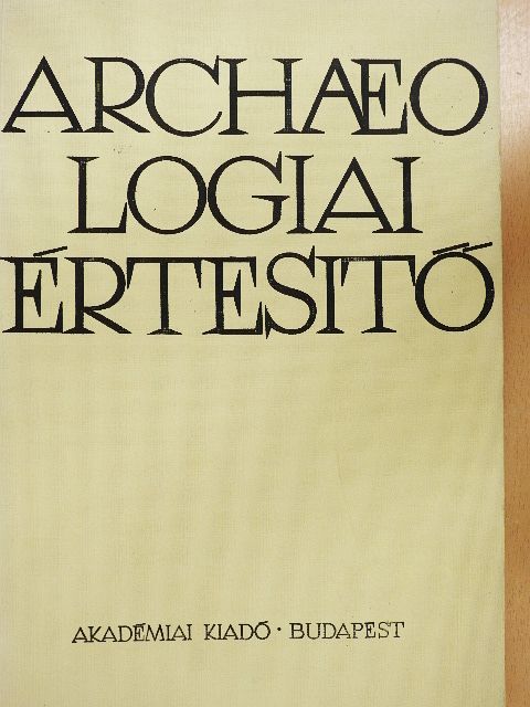 F. Petres Éva - Archaeologiai értesítő 1977/2. [antikvár]