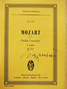 Wolfgang Amadeus Mozart - Concerto G major for Violin and Orchestra [antikvár]