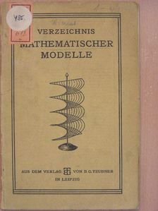 H. Wiener - H. Wieners Sammlung Mathematischer Modelle [antikvár]