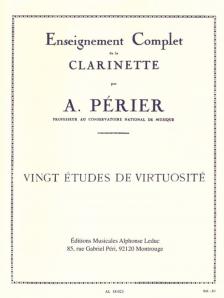 PÉRIER, A. - VINGT ÉTUDES DE VIRTUOSITÉ POUR CLARINETTE