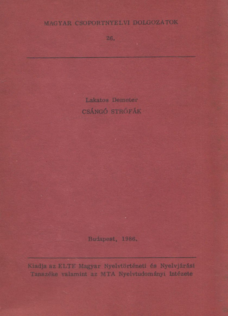 Lakatos Demeter - Csángó strófák [antikvár]