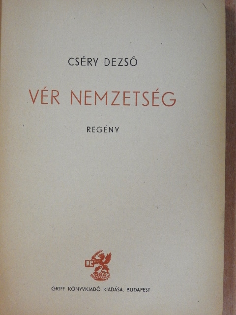 Cséry Dezső - Vér nemzetség [antikvár]