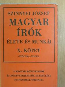 Szinnyei József - Magyar írók élete és munkái X. (töredék) [antikvár]