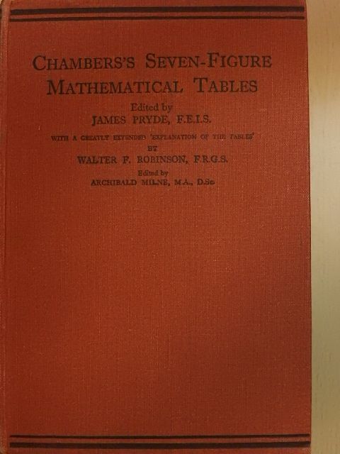 Chambers's Seven-Figure Mathematical Tables [antikvár]