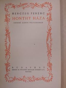 Herczeg Ferenc - Honthy háza/Aranyborjú [antikvár]
