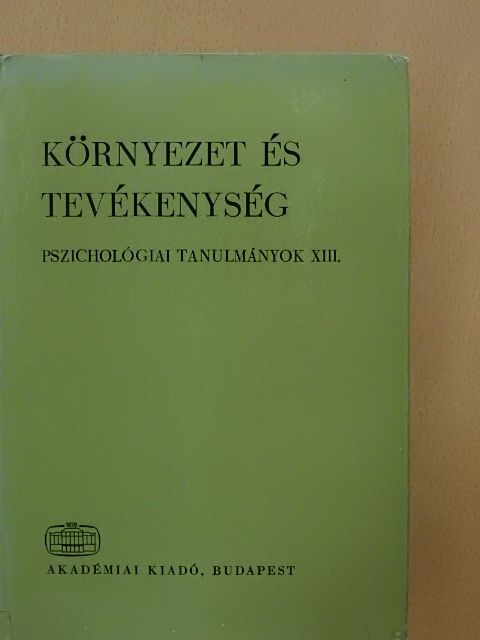 Dr. Popper Péter - Környezet és tevékenység [antikvár]