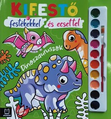 Agata Kaczynska - Kifestő festékekkel és ecsettel. Dinoszauruszok