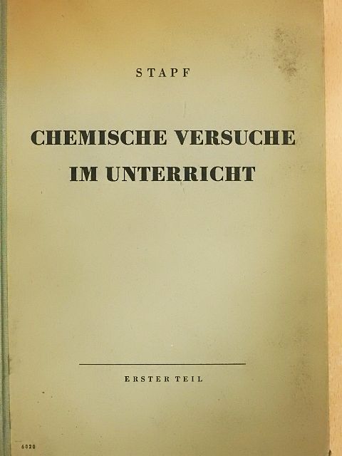 Helmut Stapf - Chemische Versuche im Unterricht I. [antikvár]