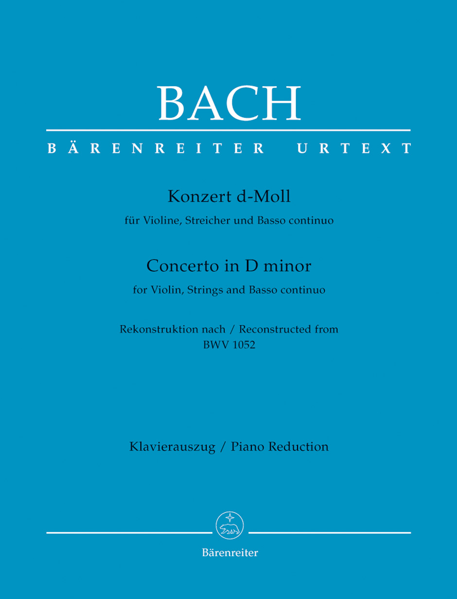 J. S. Bach - KONZERT d-MOLL FÜR VIOLINE, STREICHER UND BC NACH BWV 1052, KLAVIERAUSZUG