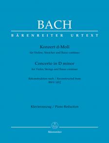 J. S. Bach - KONZERT d-MOLL FÜR VIOLINE, STREICHER UND BC NACH BWV 1052, KLAVIERAUSZUG
