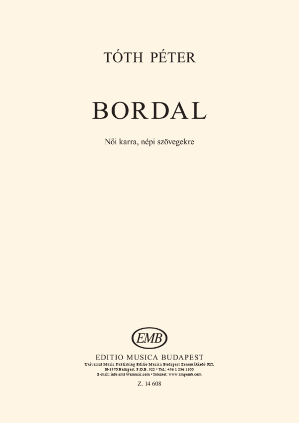 Tóth Péter - BORDAL NŐI KARRA, NÉPI SZÖVEGEKRE