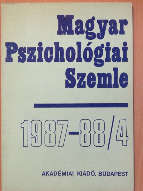 Bagdy Emőke - Magyar Pszichológiai Szemle 1987-88/4. [antikvár]