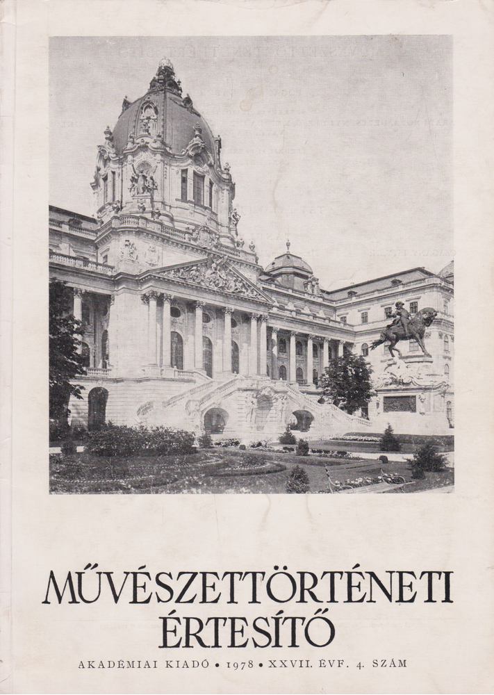 Pogány Ö. Gábor dr. - Művészettörténeti értesítő XXVII. évf. 4. szám [antikvár]