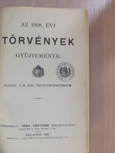 Az 1928. évi törvények gyüjteménye [antikvár]