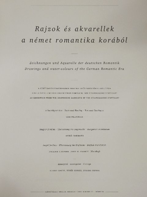 Udo Felbinger - Rajzok és akvarellek a német romantika korából [antikvár]
