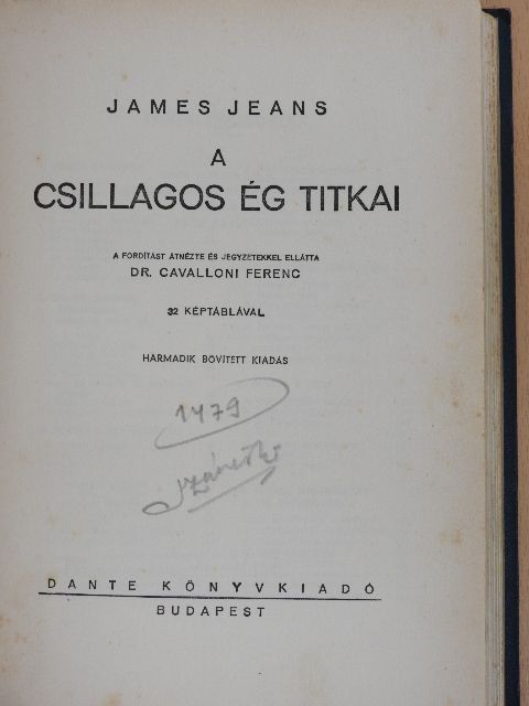 James Jeans - A csillagos ég titkai [antikvár]