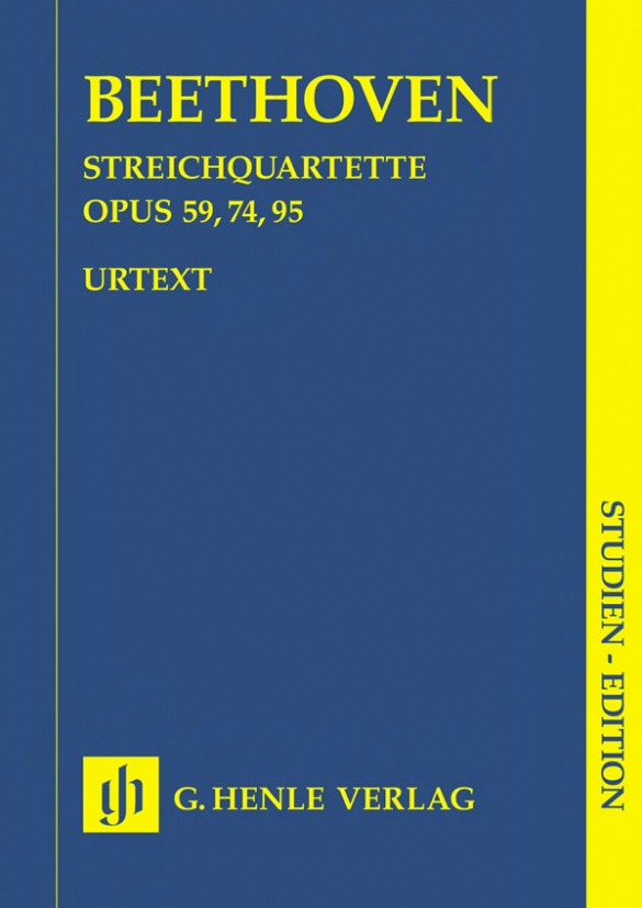 BEETHOVEN - STREICHQUARTETTE OP.59,74,95 STUDIENPARTITUR URTEXT (MIES/HERTTRICH)