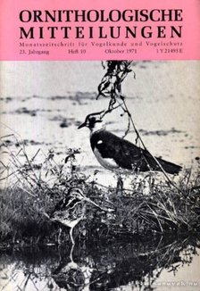 több szerző - Ornithologische Mitteilungen 1971, 23. Jahrgang, 10. Heft (Ornitológiai Közlöny 1971, 23. évf., 10. füzet) [antikvár]