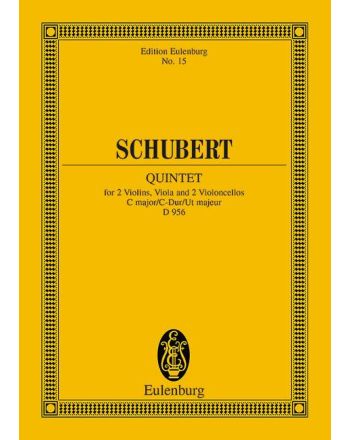 SCHUBERT,F. - QUINTET FOR 2 VIOLINS,VIOLA AND 2 VIOLONCELLOS C-DUR D 956 TASCHENPARTITUR
