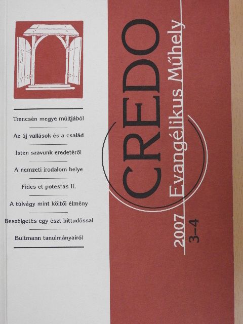 Bereczki Gábor - Credo 2007/3-4. [antikvár]