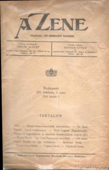 A Zene XIV. évf. 7. szám [antikvár]