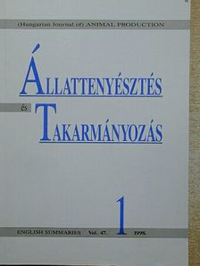 Bögre János - Állattenyésztés és Takarmányozás 1998/1. [antikvár]