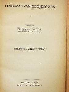 Finn-magyar szójegyzék [antikvár]