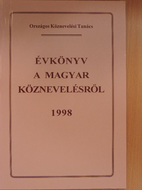 Évkönyv a magyar köznevelésről 1998 [antikvár]