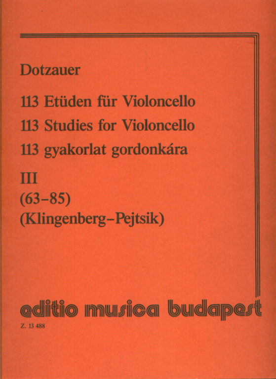 DOTZAUER - 113 GYAKORLAT GORDONKÁRA III (63-85) (KLINGENBERG-PEJTSIK)