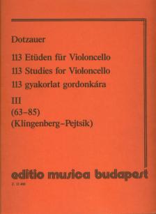 DOTZAUER - 113 GYAKORLAT GORDONKÁRA III (63-85) (KLINGENBERG-PEJTSIK)