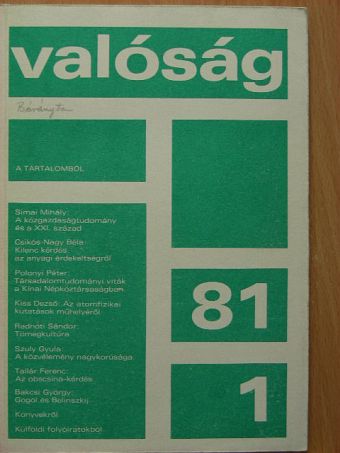 André Burguiére - Valóság 1981. január [antikvár]