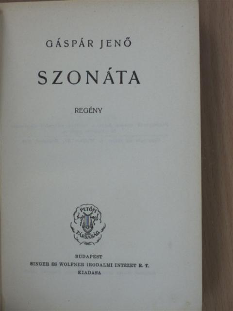 Gáspár Jenő - Szonáta [antikvár]