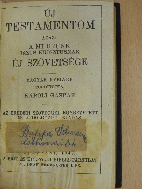 Új Testamentom [antikvár]
