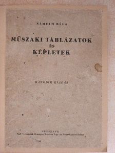 Németh Béla - Műszaki táblázatok és képletek [antikvár]