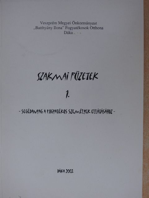 Ekanemné Mógor Vera - Szakmai füzetek 1. [antikvár]