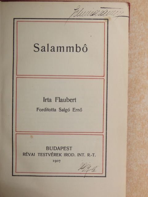 Flaubert - Salammbó [antikvár]