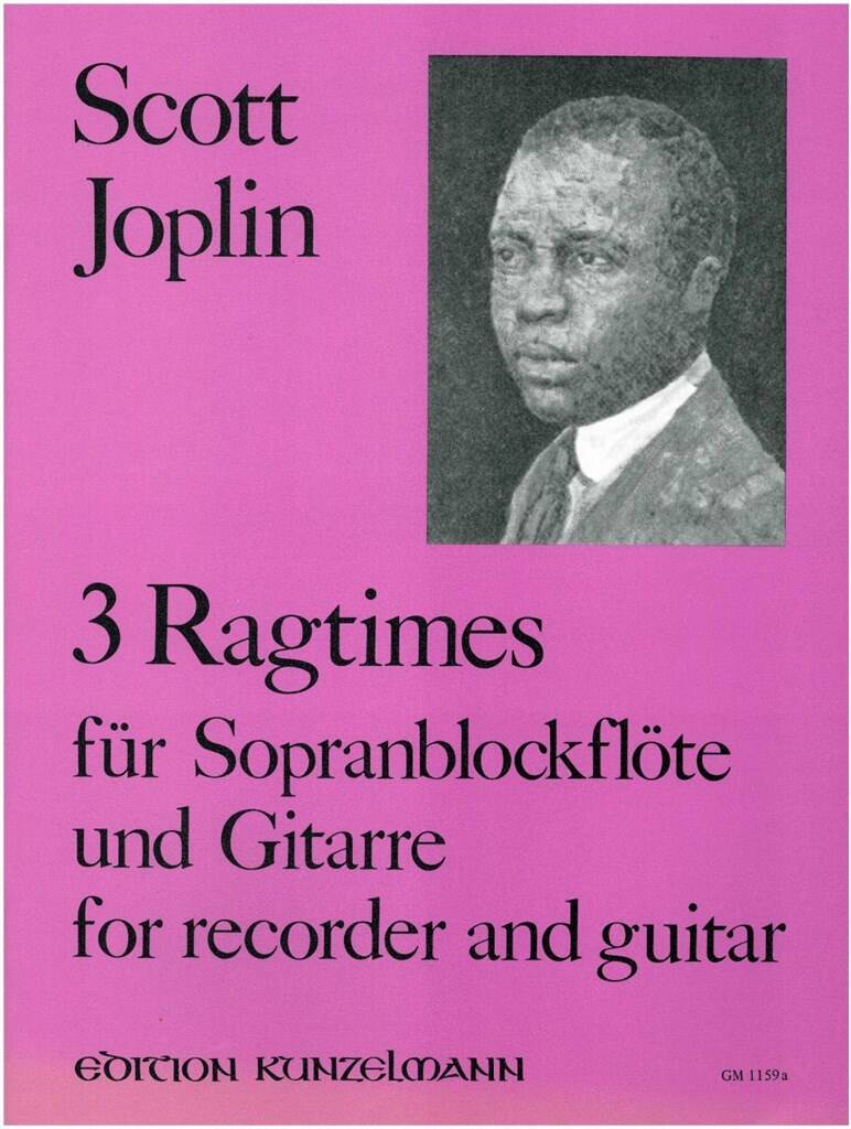 JOPLIN, SCOTT - 3 RAGTIMES FÜR SOPRANBLOCKFLÖTE UND GITARRE (SIEGMANN/EGE)