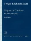 RACHMANINOFF - FUGUE IN D MINOR FOR PIANO SOLO (1891) FIRST EDITION