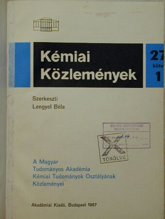 Bartók Mihály - Kémiai Közlemények 1967/1-4. [antikvár]