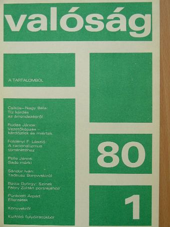 Balázs Sándor - Valóság 1980. január [antikvár]